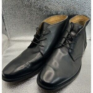Florsheim Leather Ankle Boots Men's 8 D Black Utility Workwear 11739 001